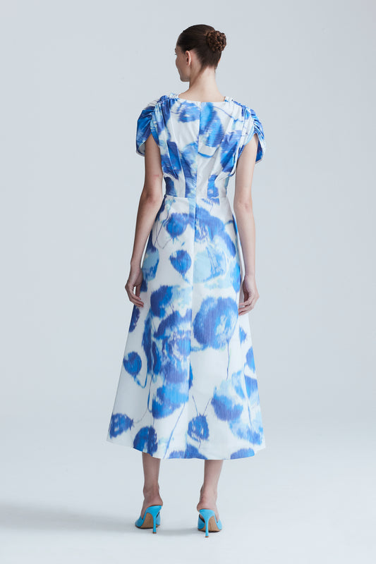 Warp Print Chine Isabel Dress
