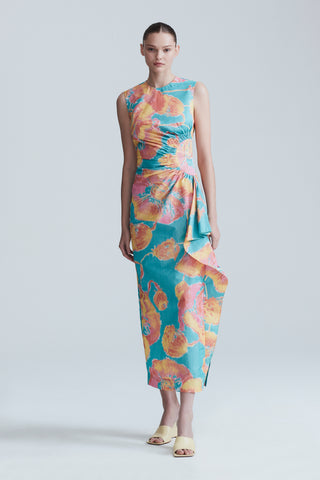 【後払い手数料無料】 Print Warp Chine Rose Lela – Dress Julia ワンピース