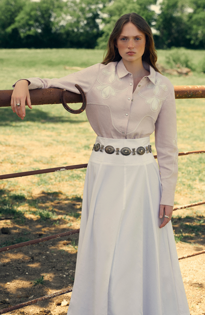 Thread Loop Embroidery Shirt