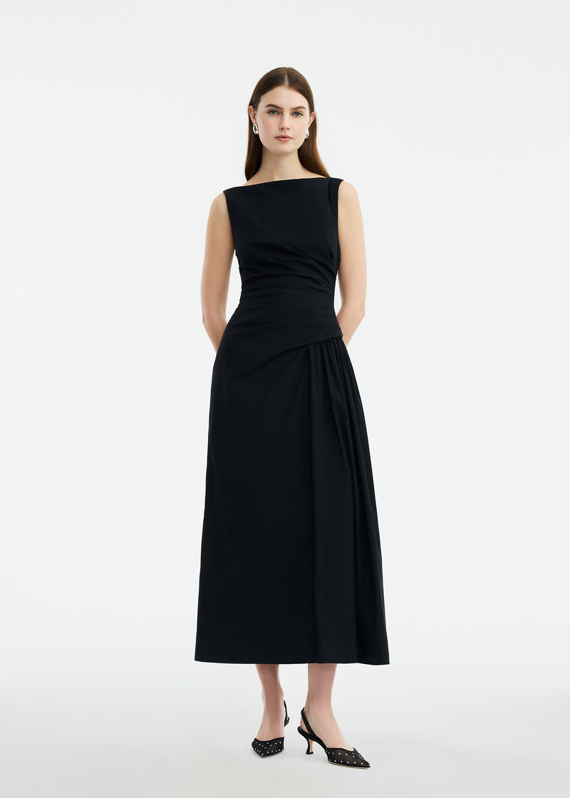 Cotton Poplin Asymmetrical Flounce Dress Lela Rose Cotton Poplin Asymmetrical Flounce Dress Lela Rose