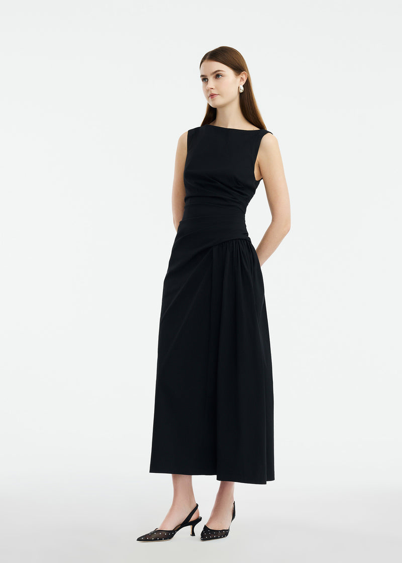 Cotton Poplin Asymmetrical Flounce Dress – Lela Rose