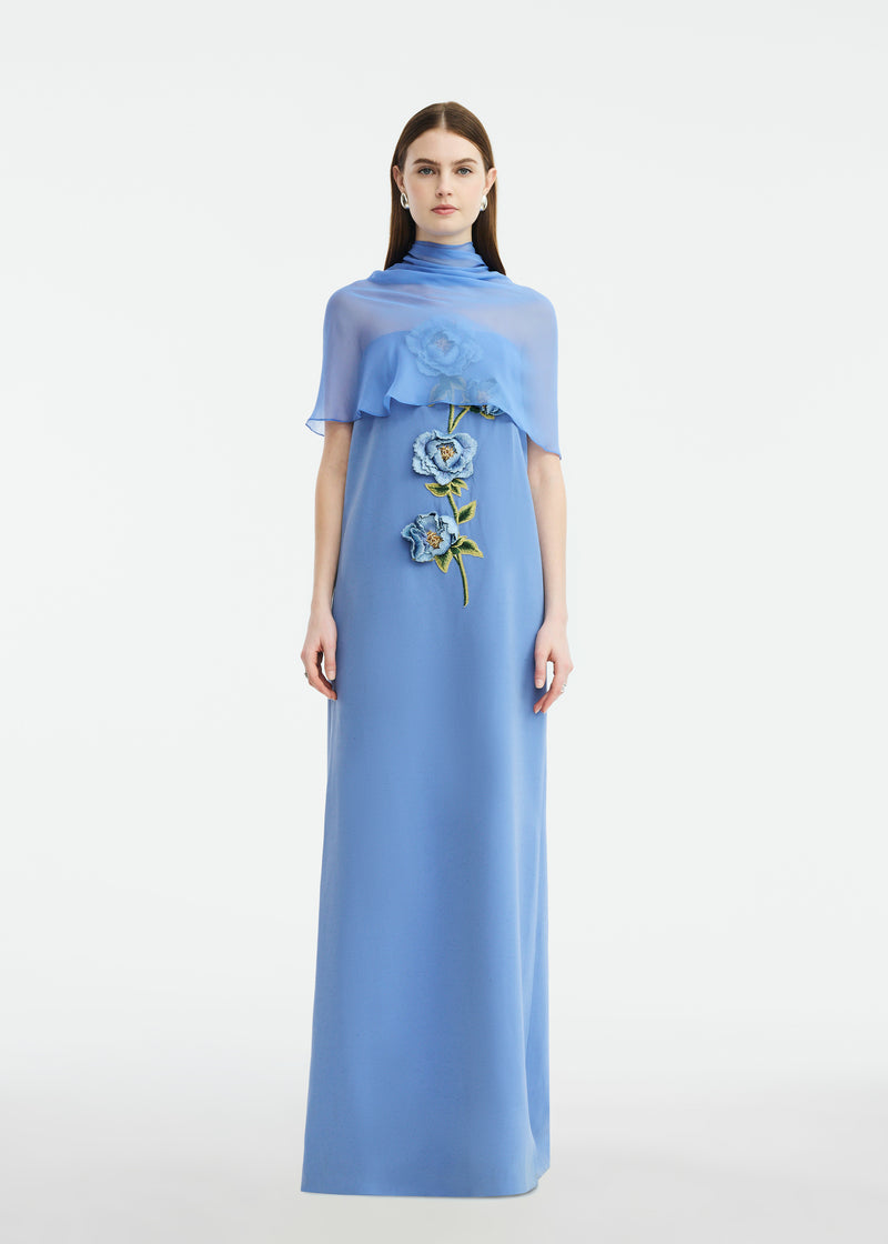 Silk Chiffon Capelet