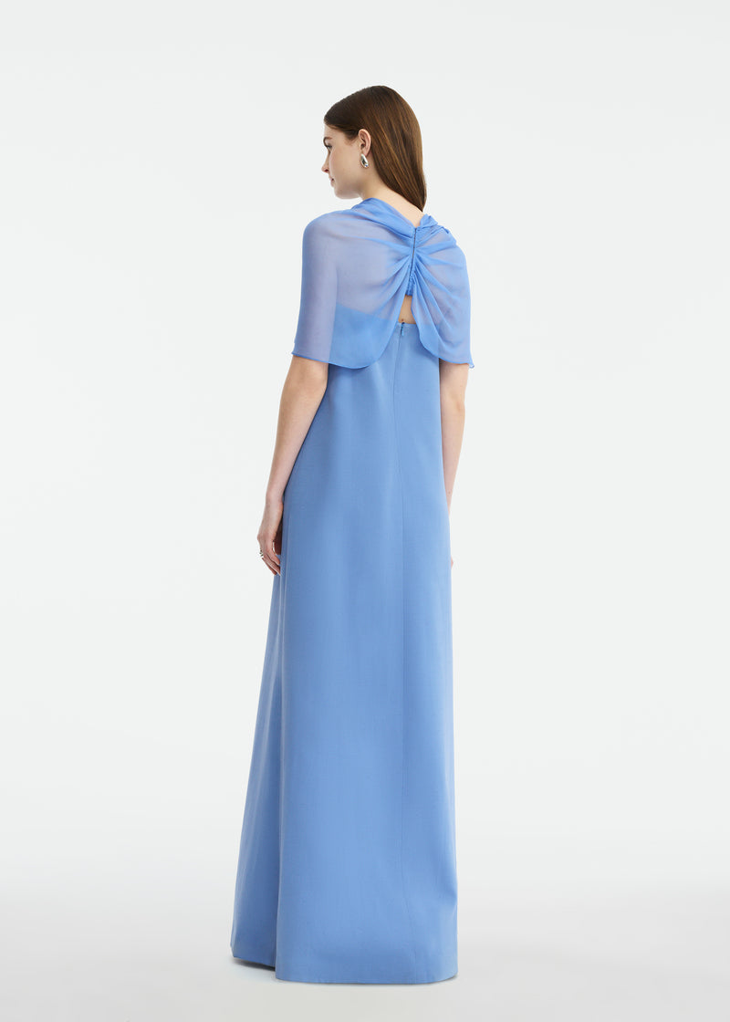 silk chiffon dresses Sue Wong Vintage Y2K Beaded Dress Very Breezy Perfect for formal Silk Chiffon Capelet