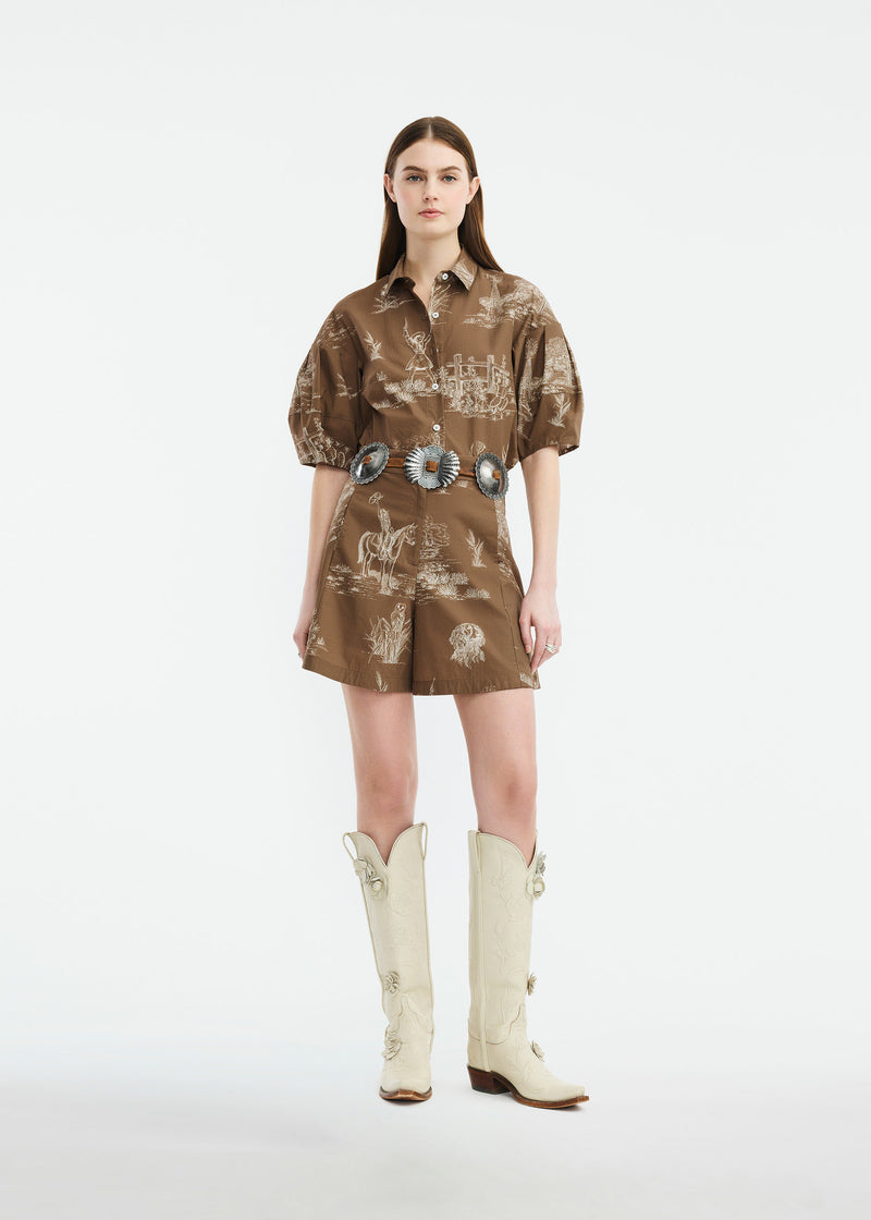 Reyrosa Cotton Cropped Shirt