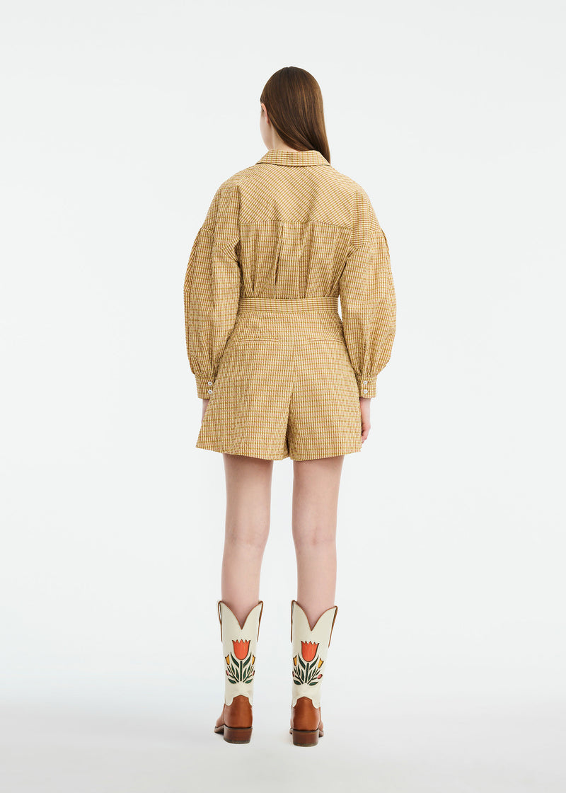 Checked Seersucker Short