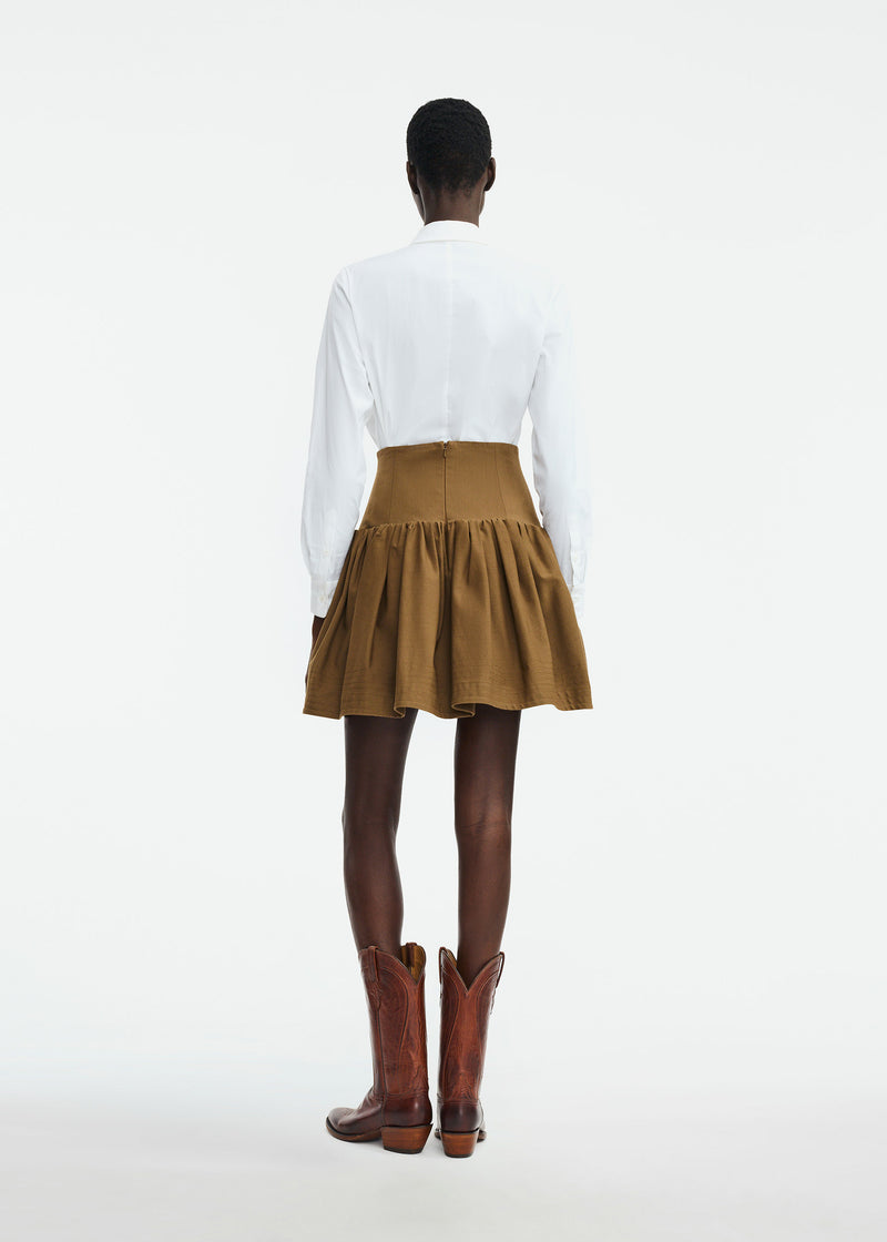 Rustic Stretch Cotton Mini Skirt