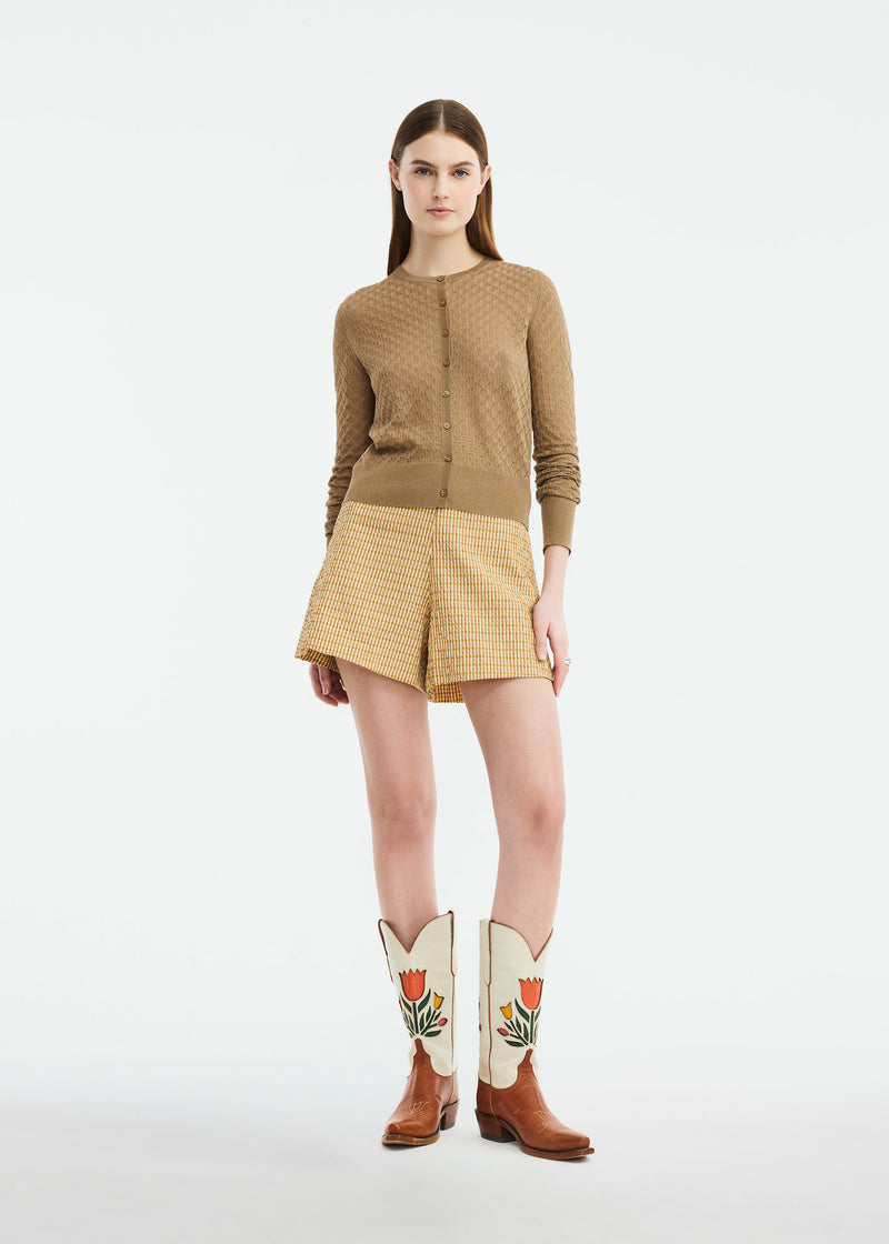 Pointelle Knit Cardigan