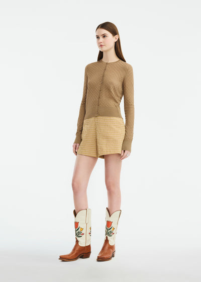 Pointelle Knit Cardigan