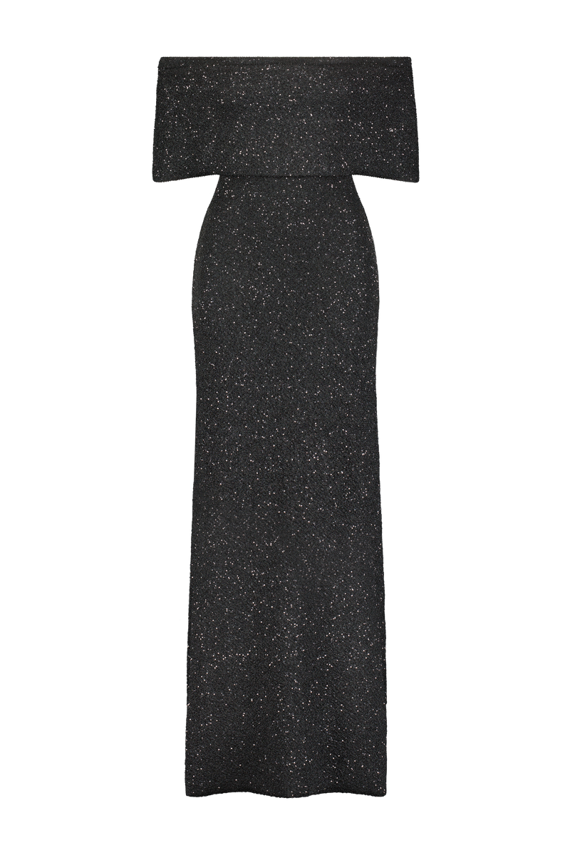 Sequin Knit Cuff Gown