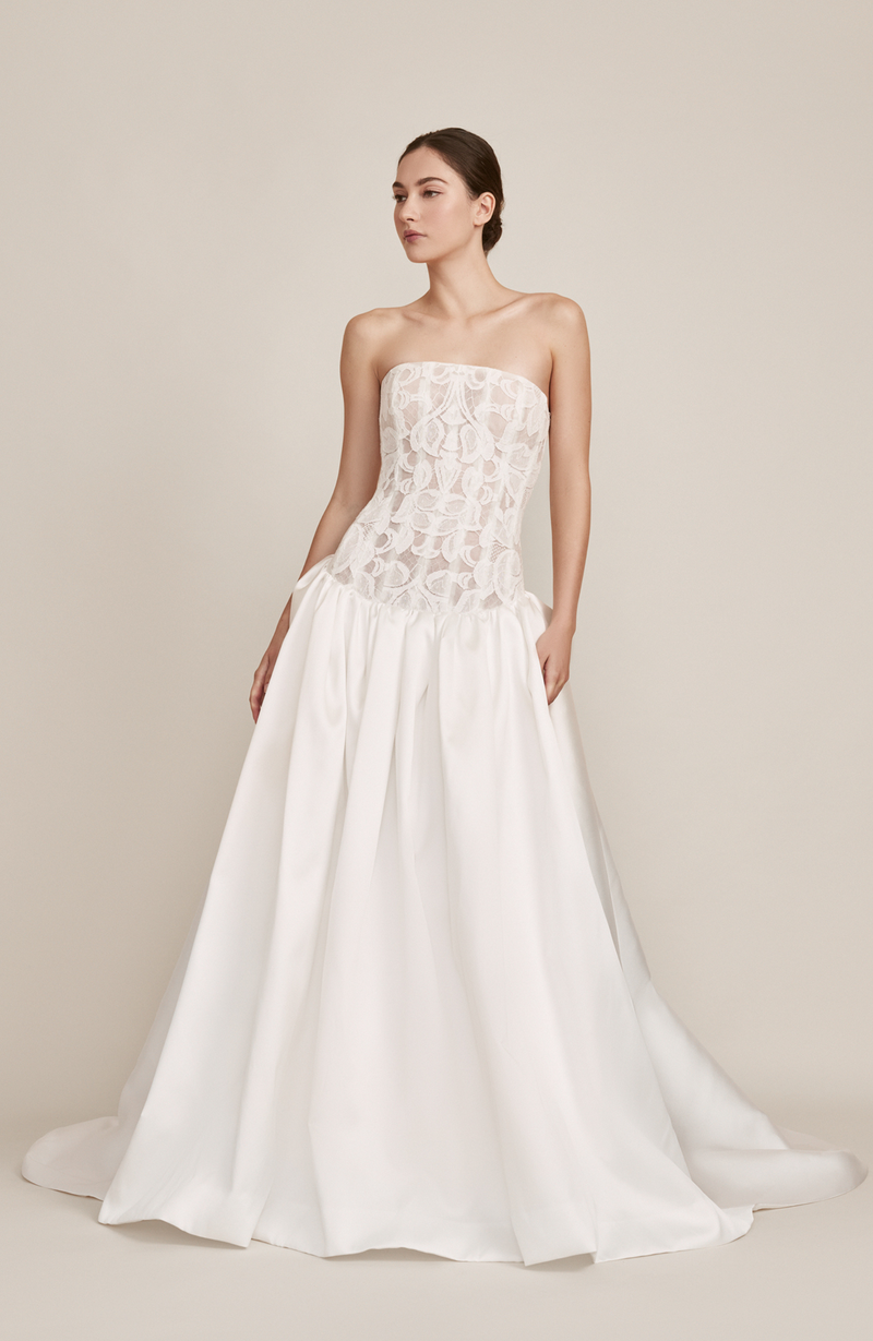 lela rose drop waist wedding dress Lela Rose, The Warren Wedding Dress Save 63%