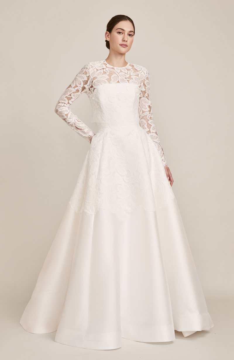 fitted lace wedding dress Jovienne Jacket by Sottero and Midgley 8 / Ivory with Nude Illusion fitted lace wedding dress Jovienne Jacket by Sottero and Midgley 8 / Ivory with Nude Illusion