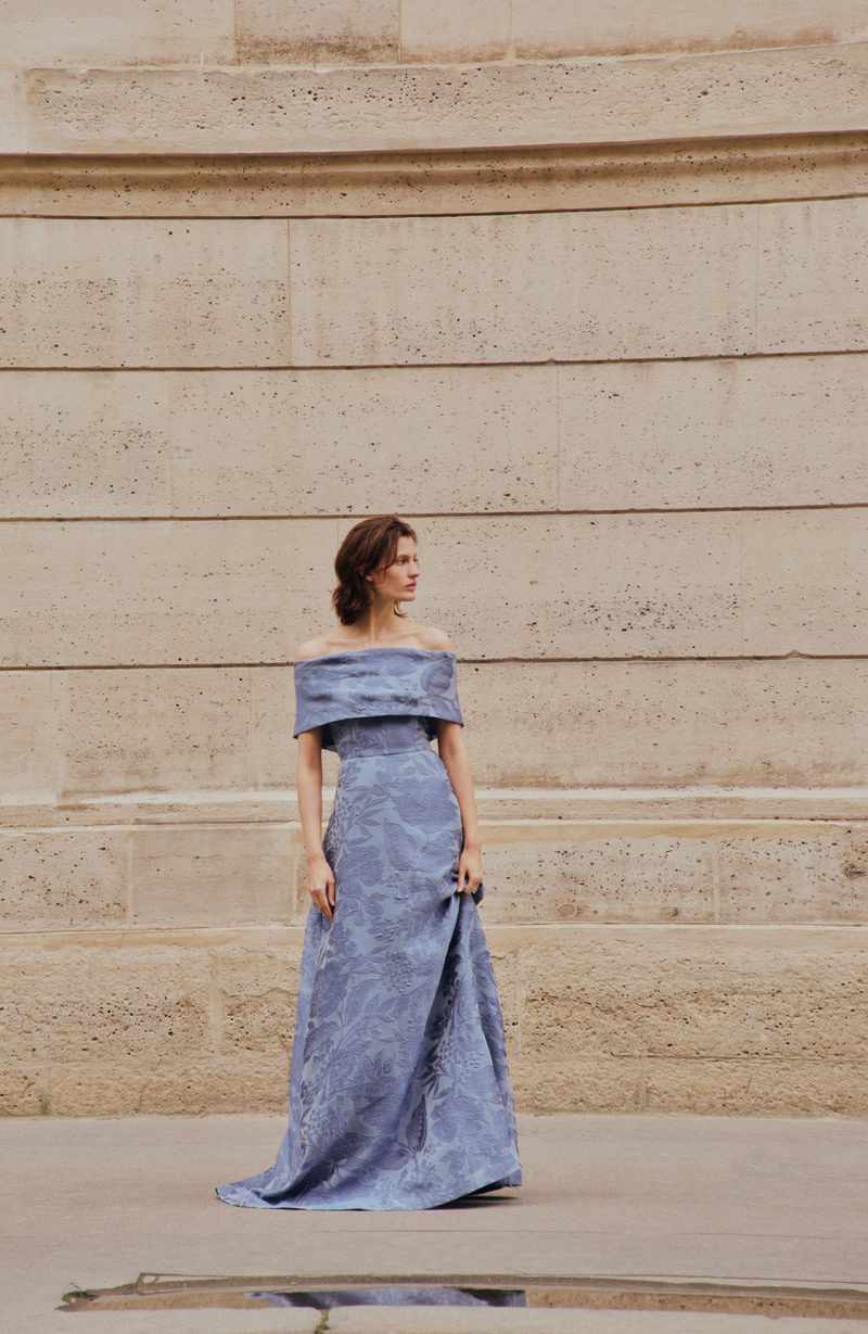 Lela Rose | Floral Fil Coupe Deedie Gown Lela Rose | Floral Fil Coupe Deedie Gown