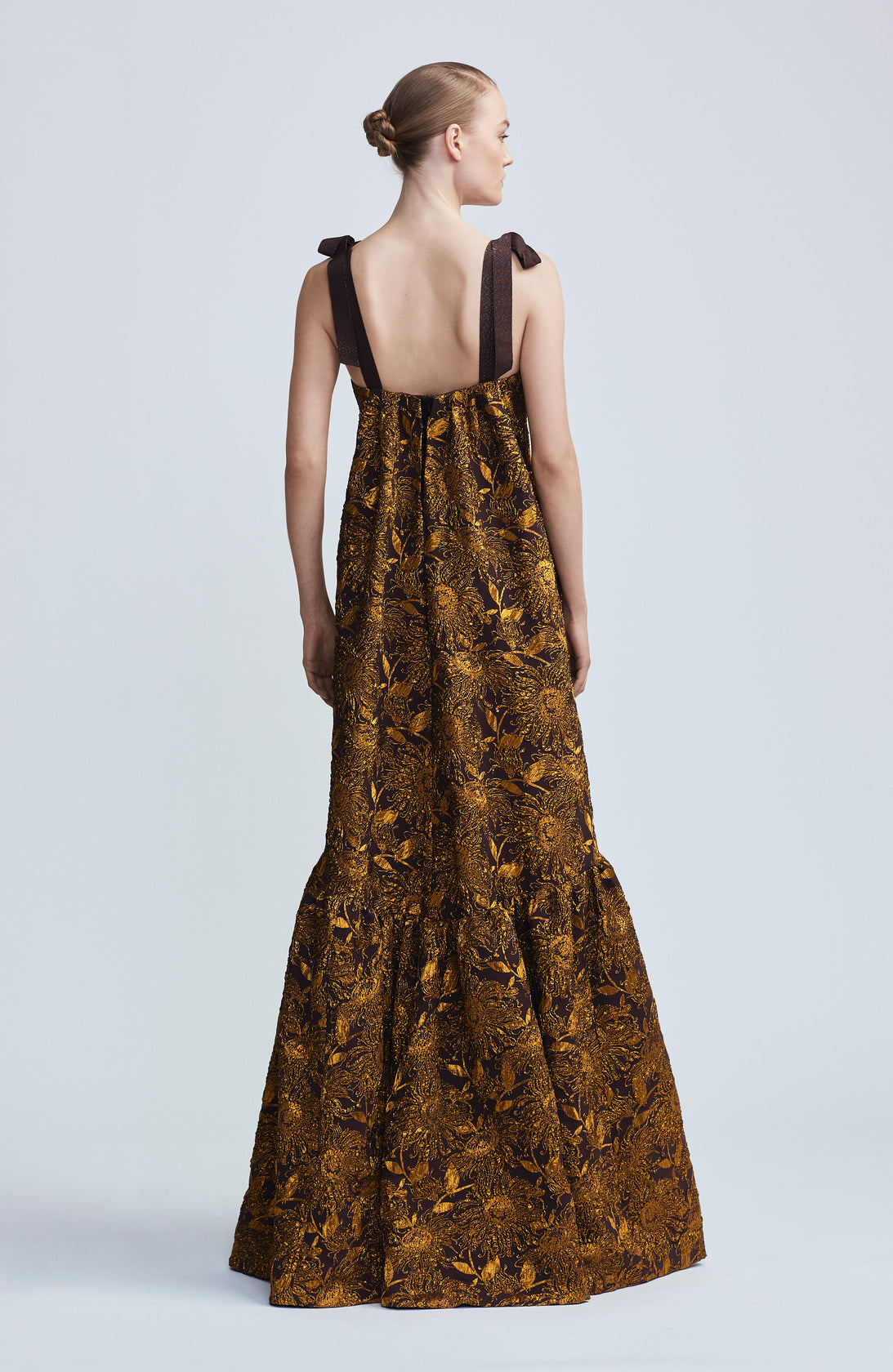Sunflower Jacquard Flounce Hem Gown – Lela Rose