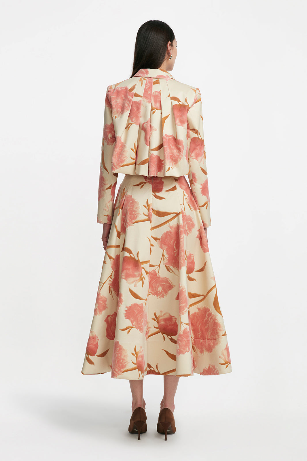 ワンピース Floral stripe jacquard knitted dress mame - 新品mame Floral Stripe Silk Jacquard Dressの通販 by