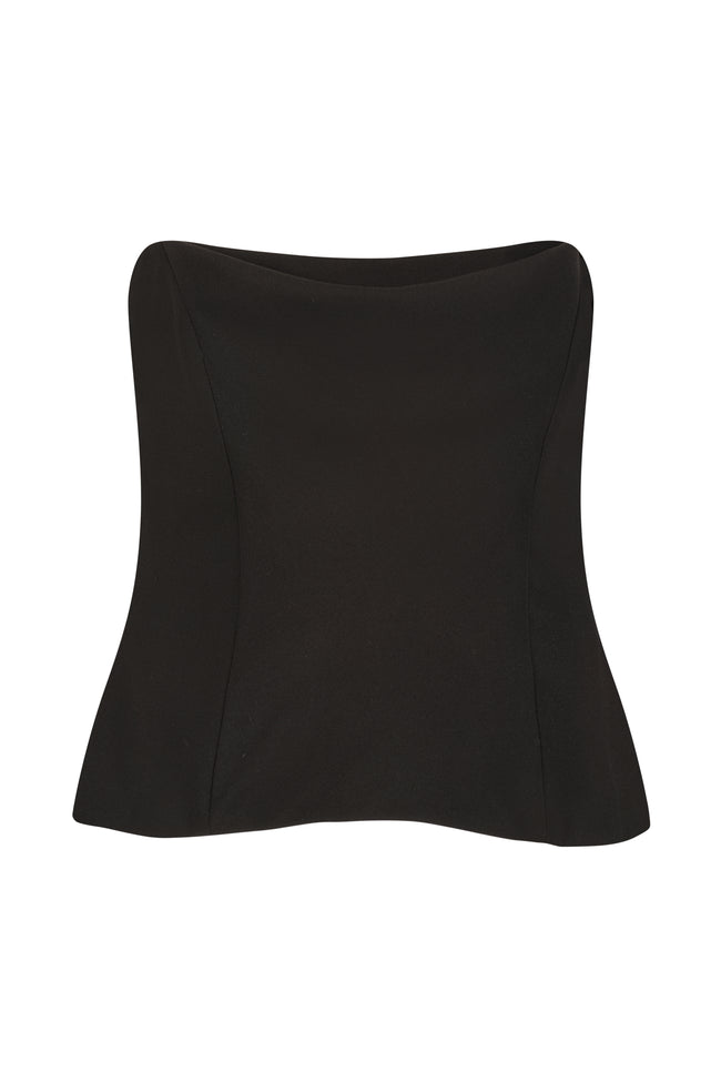 Fluid Crepe Draped Bustier