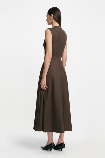 Crystal Embroidery Sleeveless A Line Dress