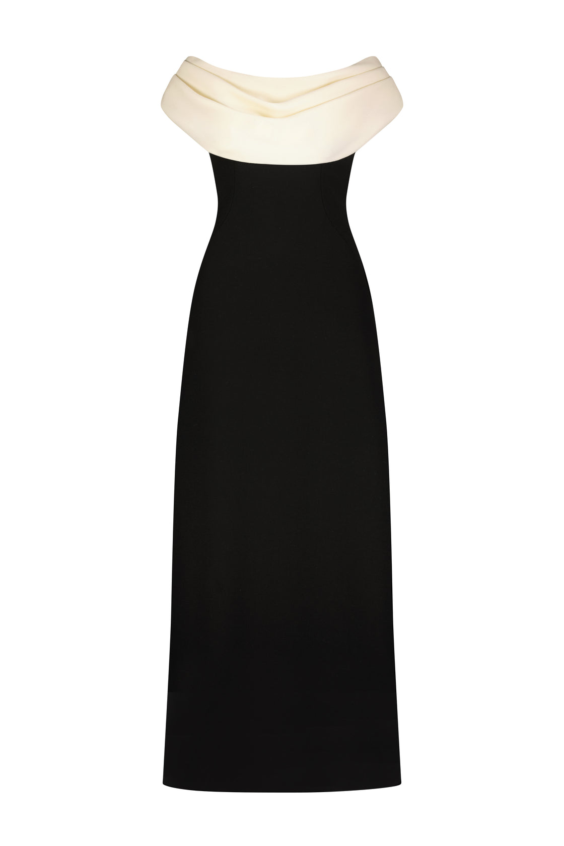Wool Crepe Cowl Neck Gown