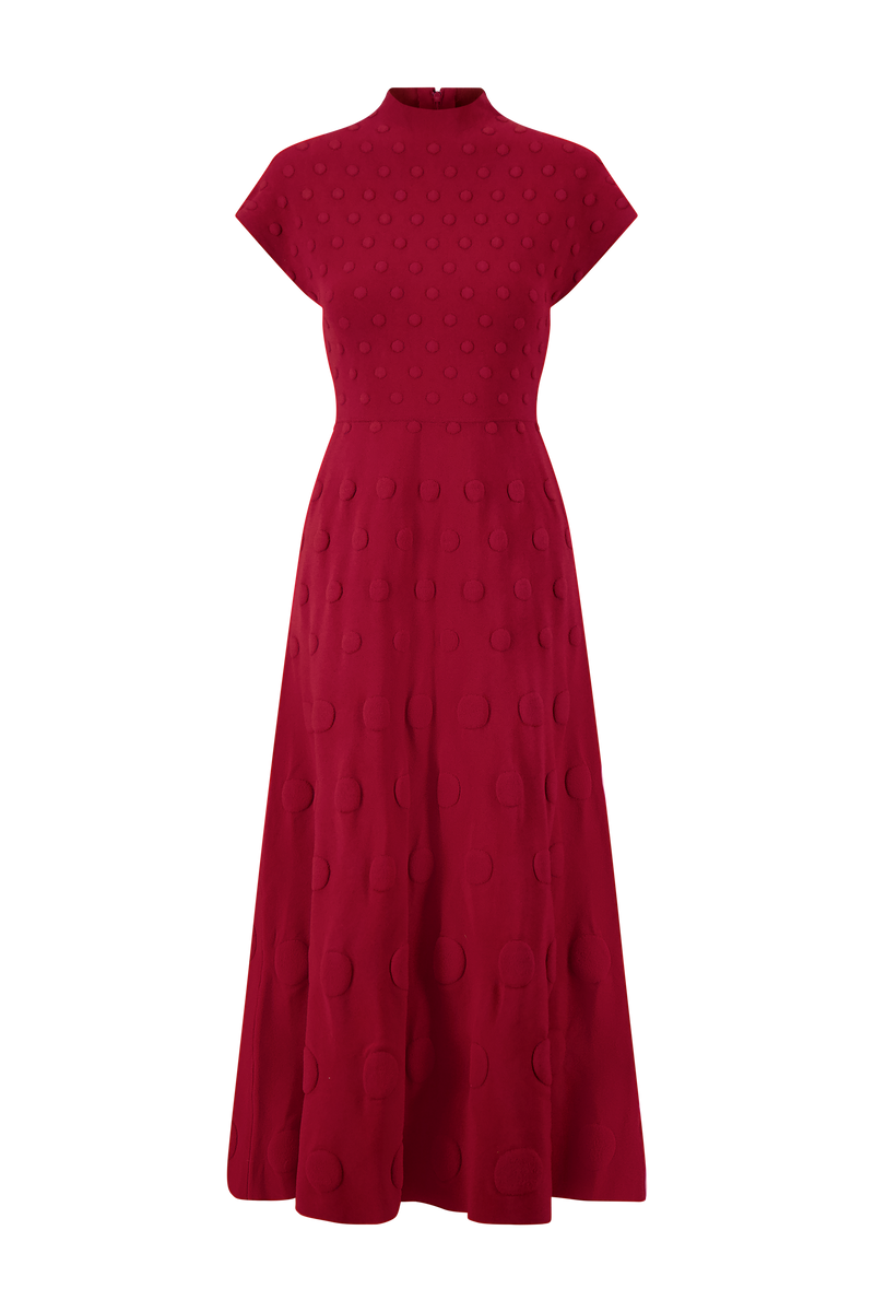 Pucker Dot Knit Dress