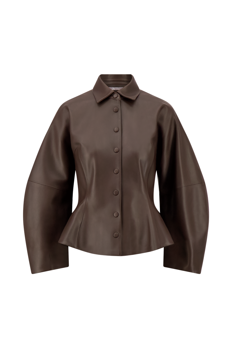 Leather Peplum Jacket
