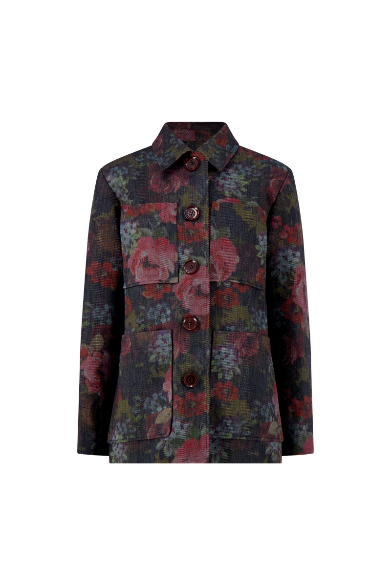 Floral Denim Jacket