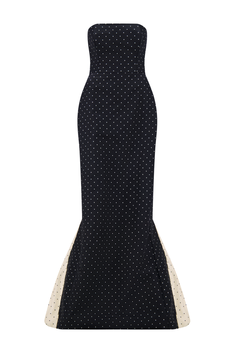 Polka Dot Jacquard Chloe Gown