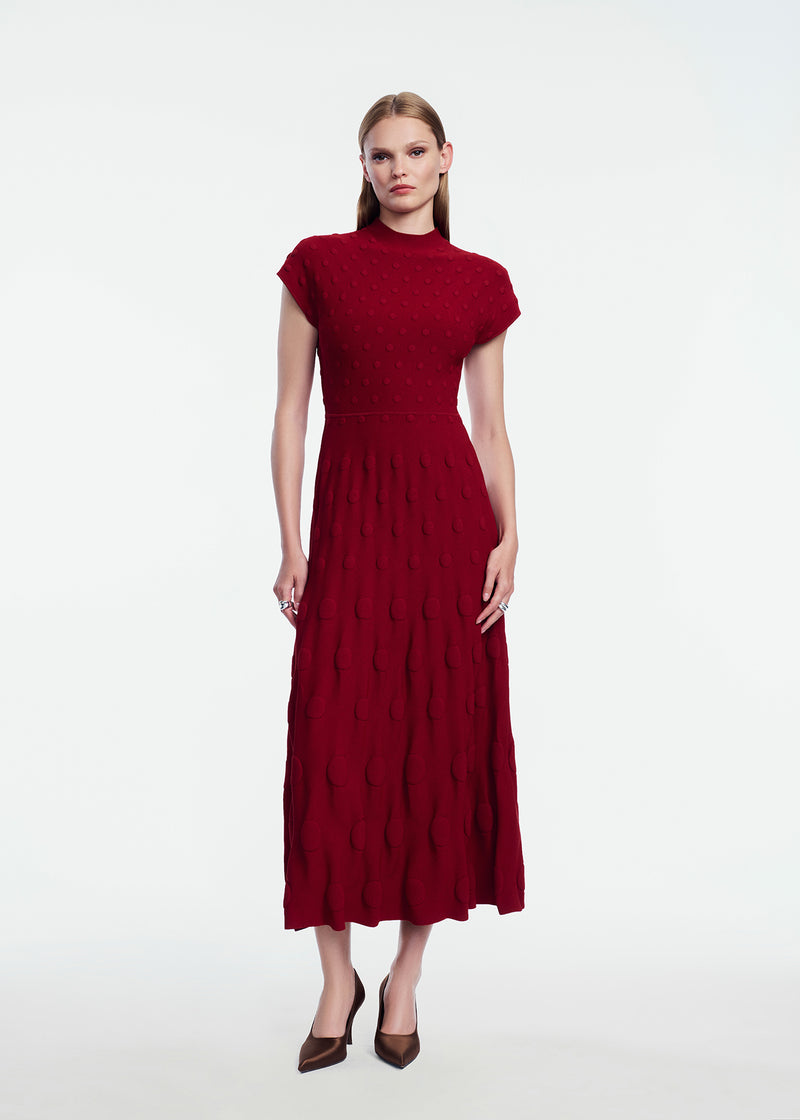 Pucker Dot Knit Dress