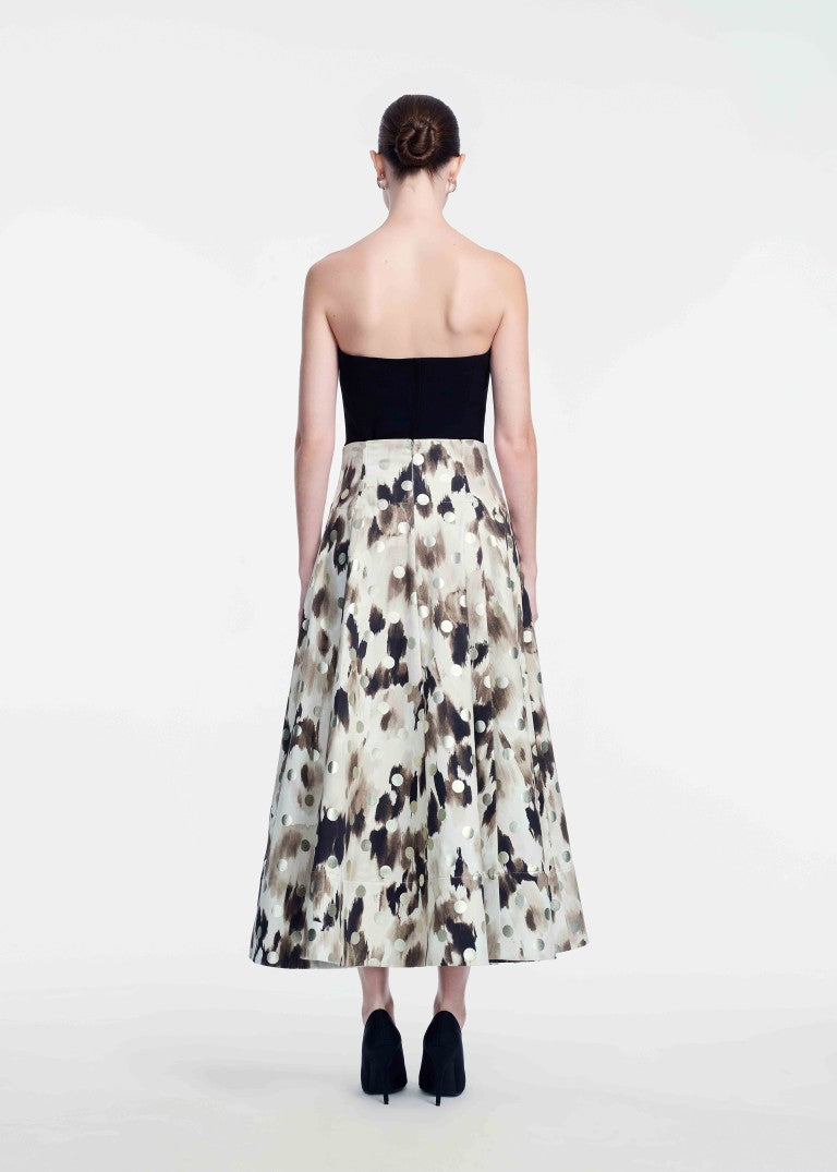 Fluid Crepe Draped Bustier
