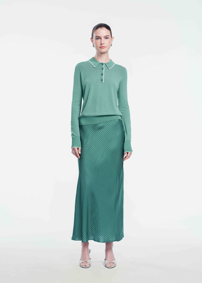 Polka Dot Satin Sophie Skirt
