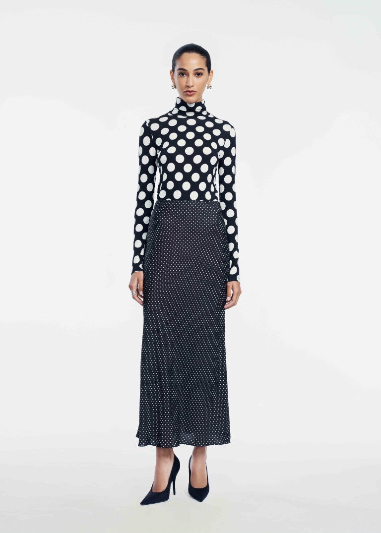 Polka Dot Satin Sophie Skirt