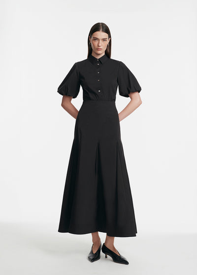 Cotton Poplin Seam Detail Skirt