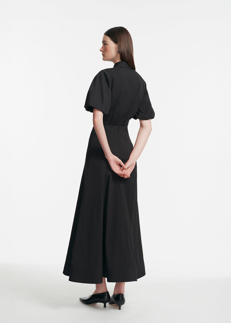 Cotton Poplin Seam Detail Skirt