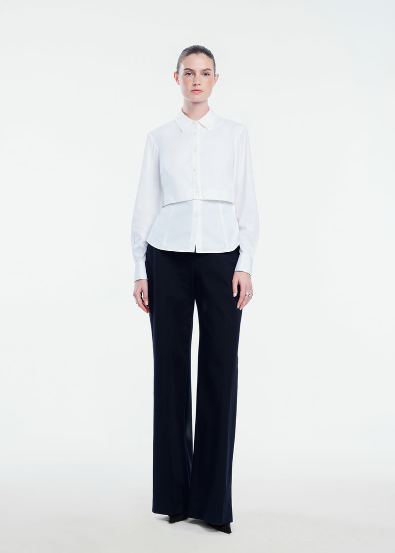 Cotton Poplin Layered Shirt