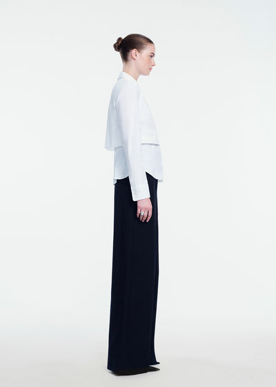 Cotton Poplin Layered Shirt