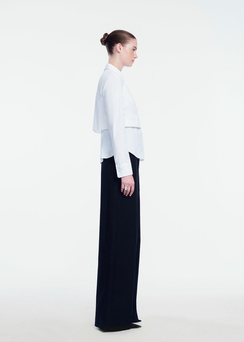 Cotton Poplin Layered Shirt