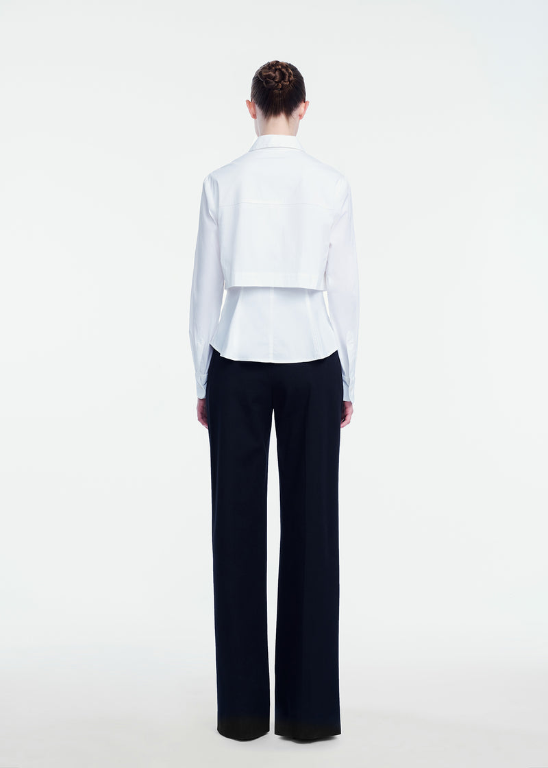 Cotton Poplin Layered Shirt