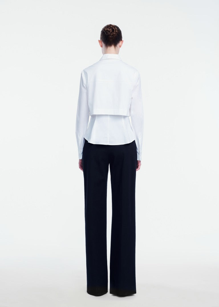 Cotton Poplin Layered Shirt