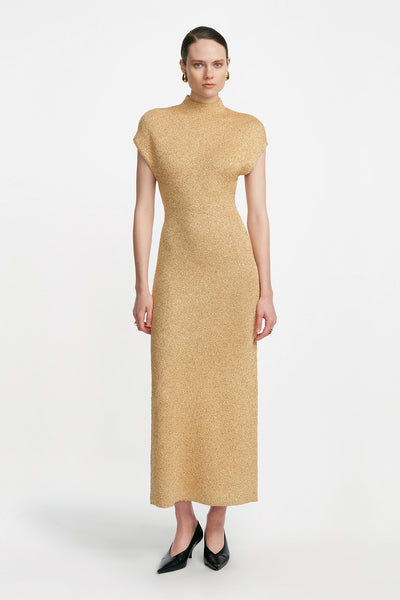Sequin Knit Mock Neck Dress