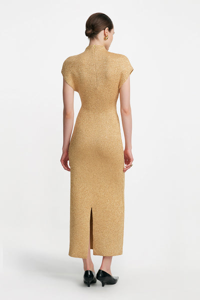 Sequin Knit Mock Neck Dress