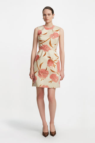 Floral Velvet Sleeveless Mini Dress