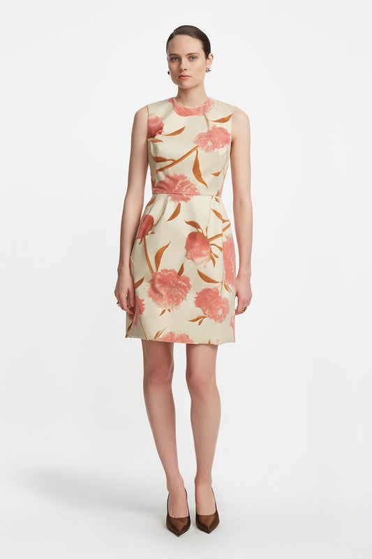 Floral Velvet Sleeveless Mini Dress