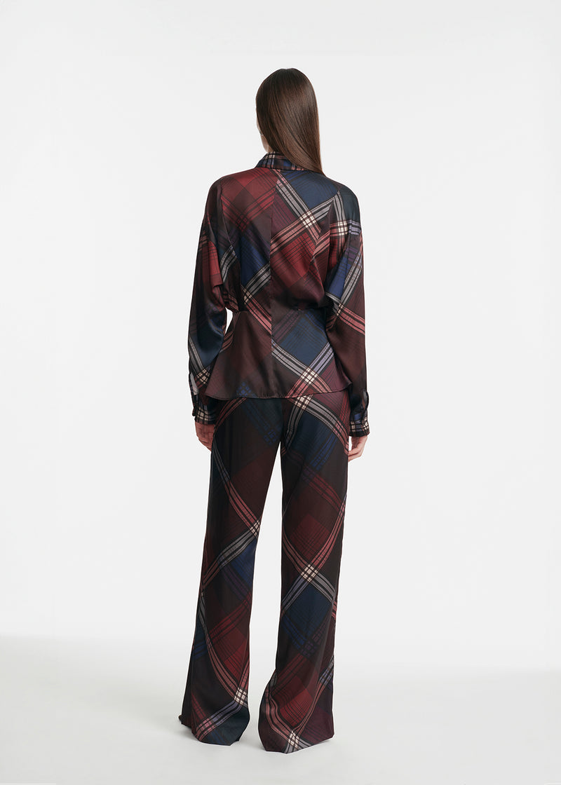 Plaid Satin Sara Pant
