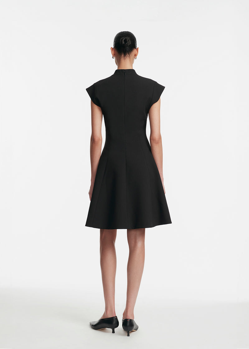 Fishing Lures Embroidered Stretch Twill Mini Dress