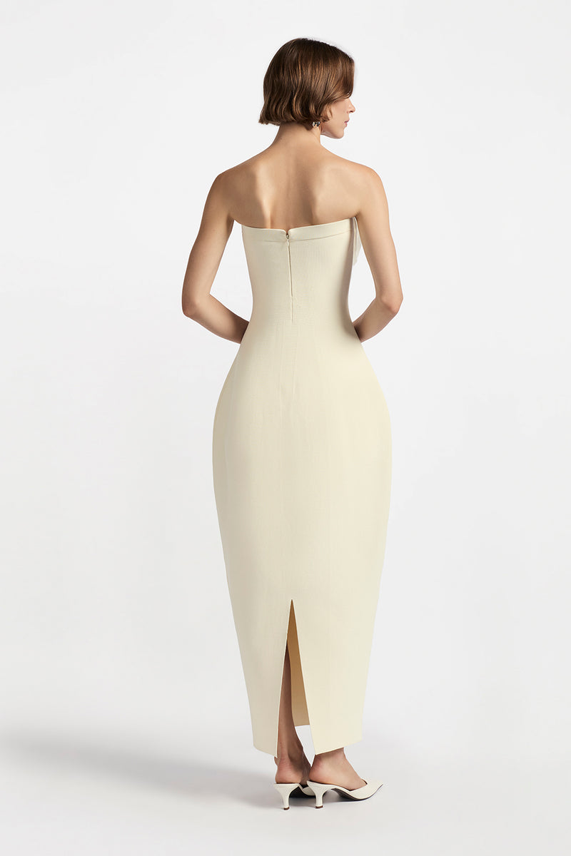 Rose Detail Knit Strapless Bubble Dress Lela Rose Rose Detail Knit Strapless Bubble Dress Lela Rose