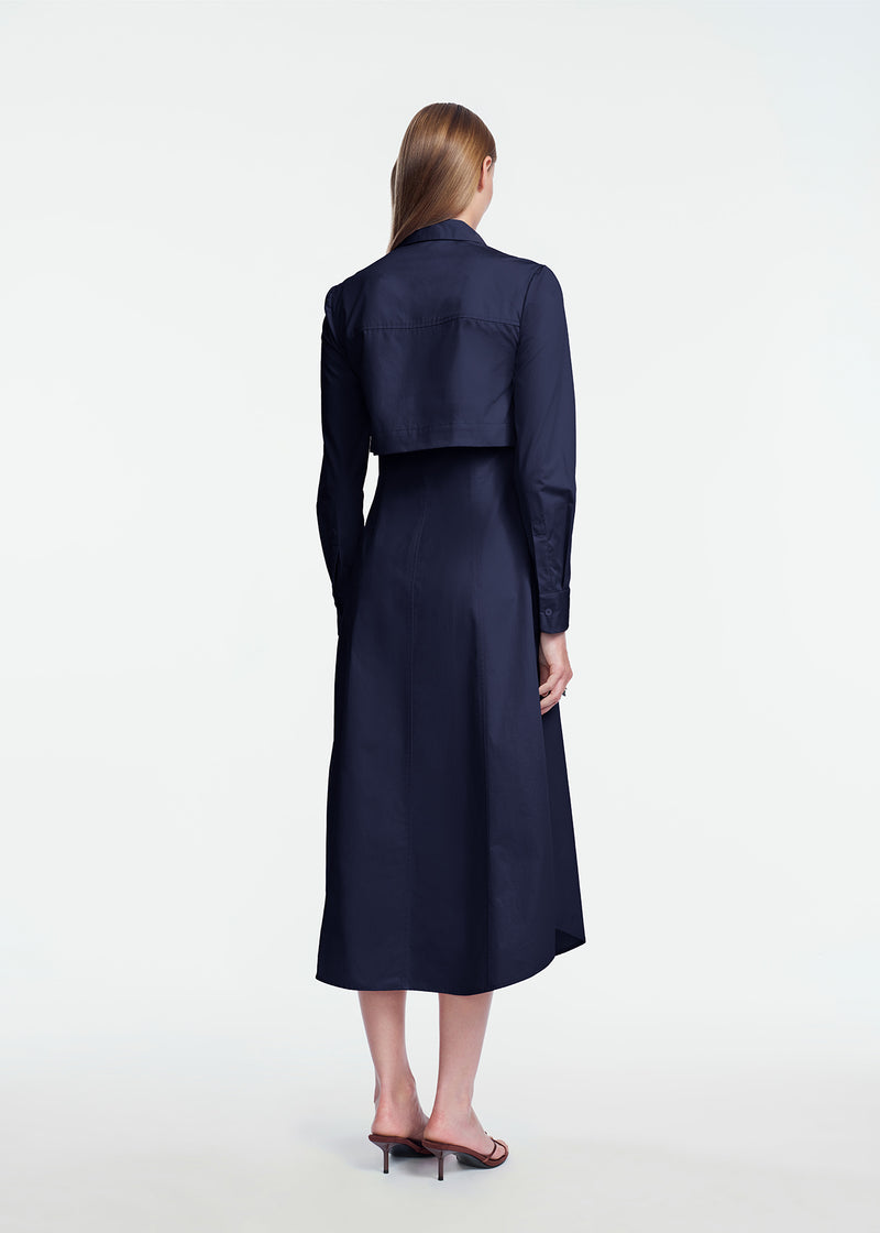 Cotton Poplin Midi Dress