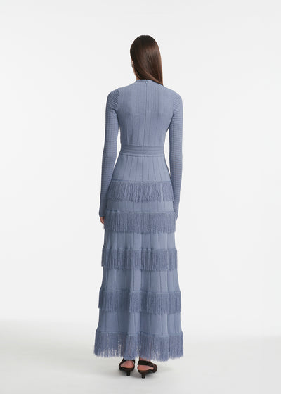 Fringe Detail Knit Piper Dress
