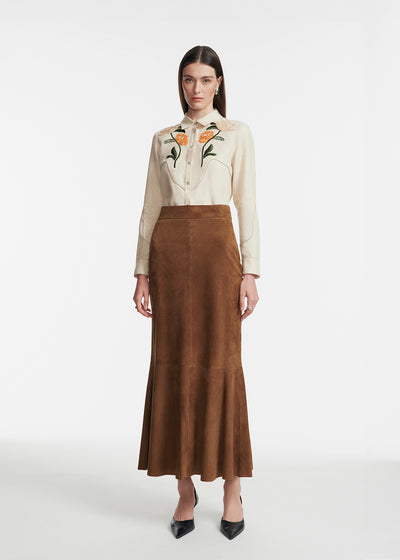 Suede Tulip Skirt