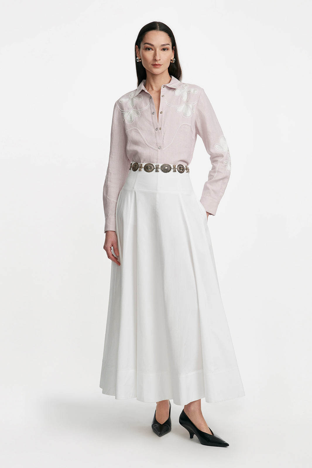 Thread Loop Embroidery Shirt