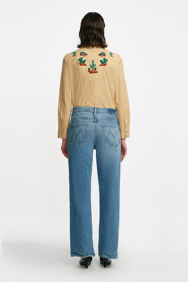 Conversation Embroidery Cactus Shirt