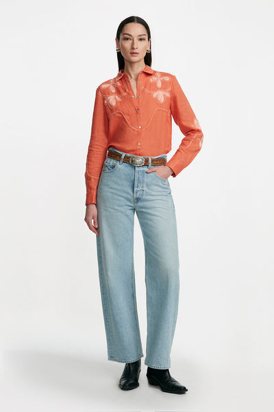 Thread Loop Embroidery Shirt
