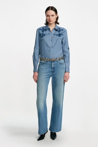 Thread Loop Embroidery Shirt